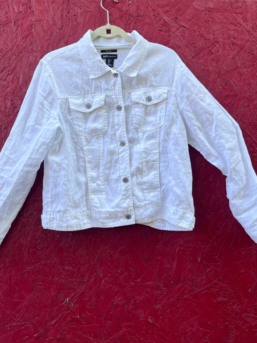 Jones New York Womens Sz
Large Linen Jacket White